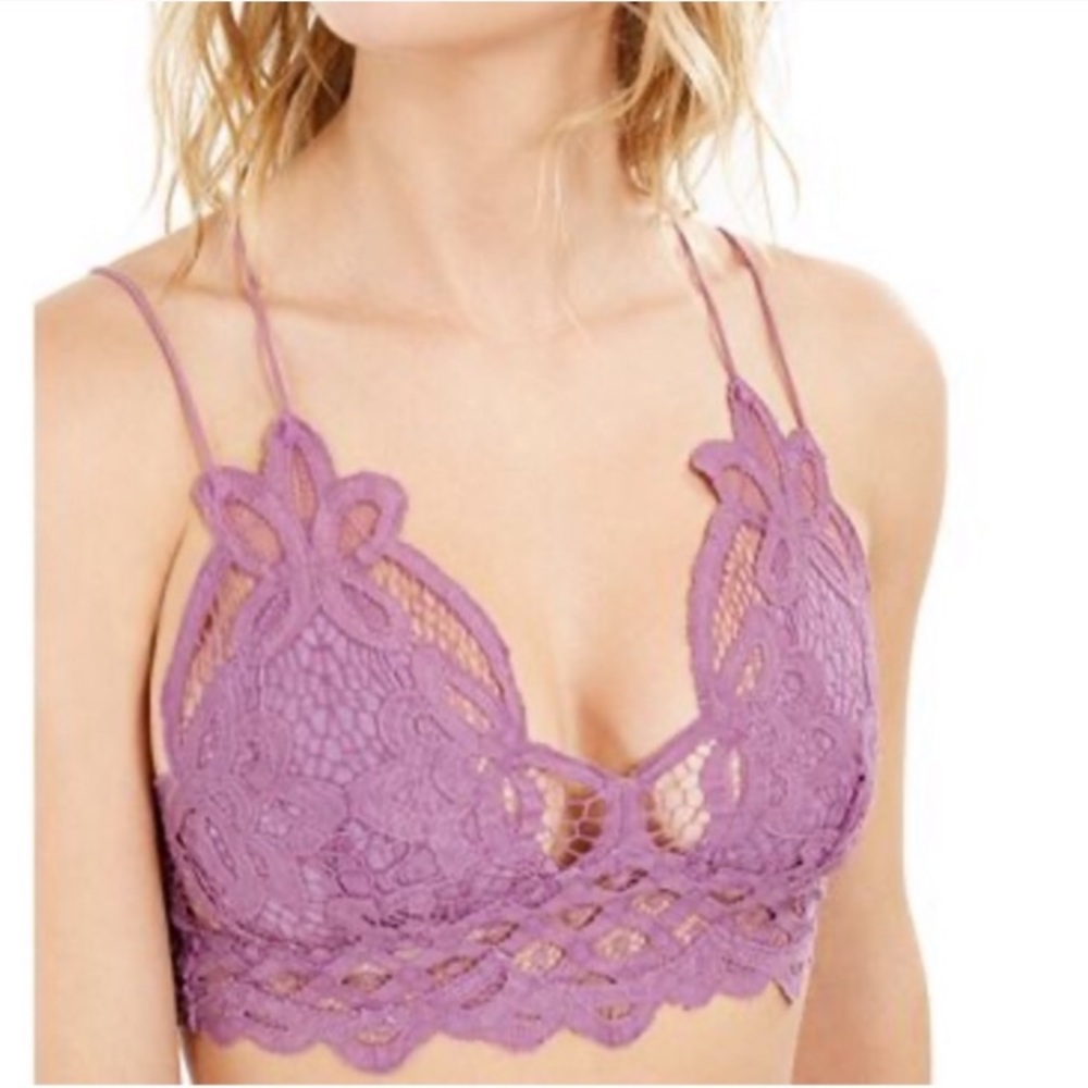 ๐ค๐ค PURPLE FREE PEOPLE XS & S BRALETTE - Picture 5 of 10
